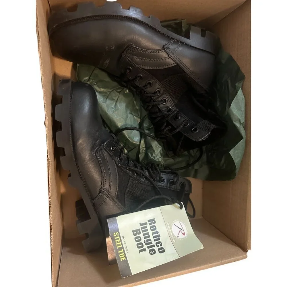 Rothco G.I. Type Black Steel Toe Jungle Boot, 6